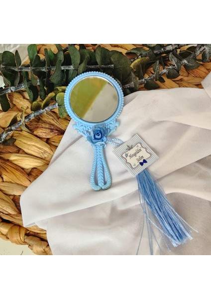 Plastik Ayna Yuvarlak Figürlü 24 Adet Nikah Hediyesi