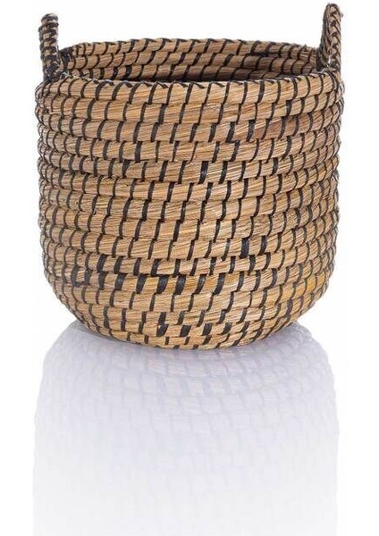 Meander Natural Siyah Su Sümbülü Dekoratif Sepet 32X30 3569