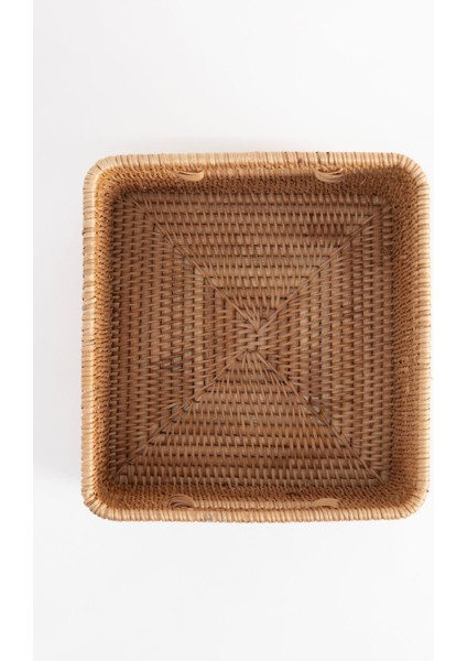 Meander Rattan Küçük Boy Saklama Kutusu & Dekoratif Sepet 27X25X15 cm 4585