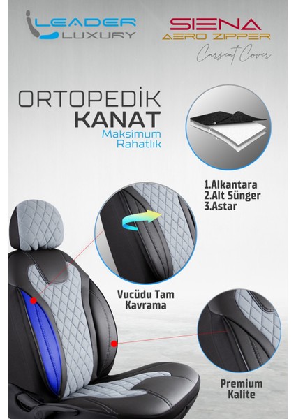Nissan Qashqai Uyumlu Lüx Yarı Deri Oto Koltuk Kılıfı Ön Arka Takım Cyrstal Füme fırsatları