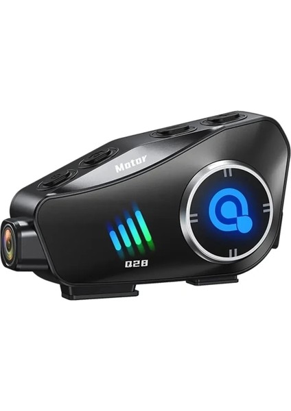Q28 Motosiklet Kask Bluetooth Kulaklık 1080P Kamera Interkom Kulaklık Su Geçirmez Intercom