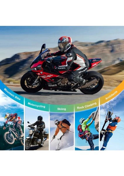 Q28 Motosiklet Kask Bluetooth Kulaklık 1080P Kamera Interkom Kulaklık Su Geçirmez Intercom