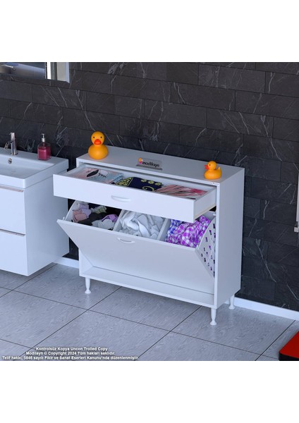 90 x 88 x 32,5 Cm’lik 1 Çekmece 1 Göz Sepetli Dolap,seleli Mutfak Dolabı Çok Amaçlı Dolap