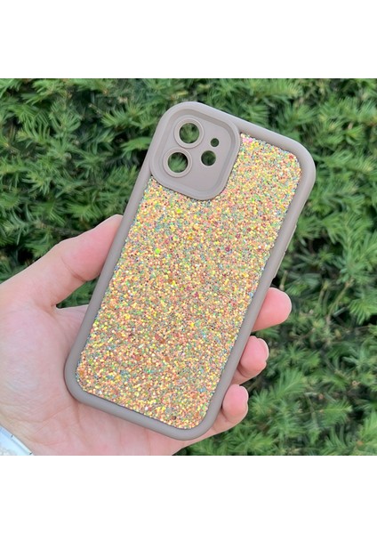 iPhone 12 Kılıf Taşlı Işıltılı Darbe Önleyici Silikon Kapak