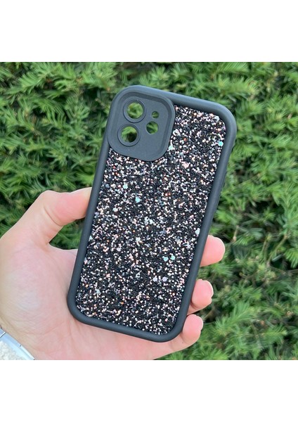 iPhone 12 Kılıf Taşlı Işıltılı Darbe Önleyici Silikon Kapak