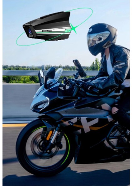 BT16 Motosiklet Kask Bluetooth Kulaklık 2000 Mah Batarya 1080P Hd Kamera Intercom Kulaklık Su Geçirmez