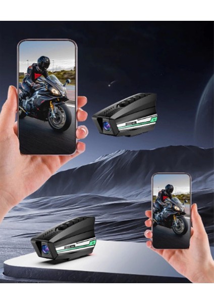 BT16 Motosiklet Kask Bluetooth Kulaklık 2000 Mah Batarya 1080P Hd Kamera Intercom Kulaklık Su Geçirmez