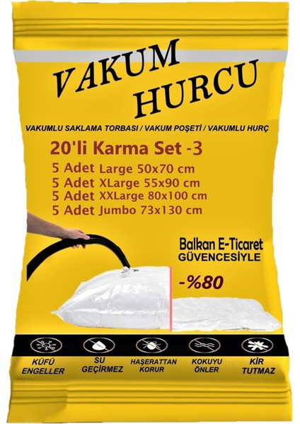 20'li Karma Set-3 Vakumlu Hurç - Vakumlu Poşet -