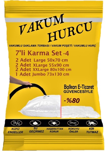 7'li Karma Set-4 Vakumlu Hurç - Vakumlu Poşet -