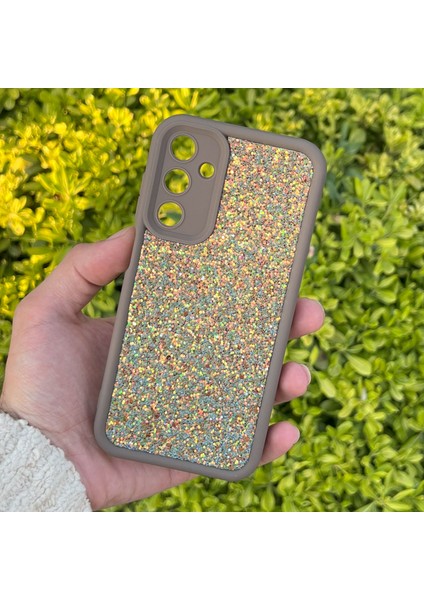 Samsung Galaxy A15 Kılıf Taşlı Işıltılı Darbe Önleyici Silikon