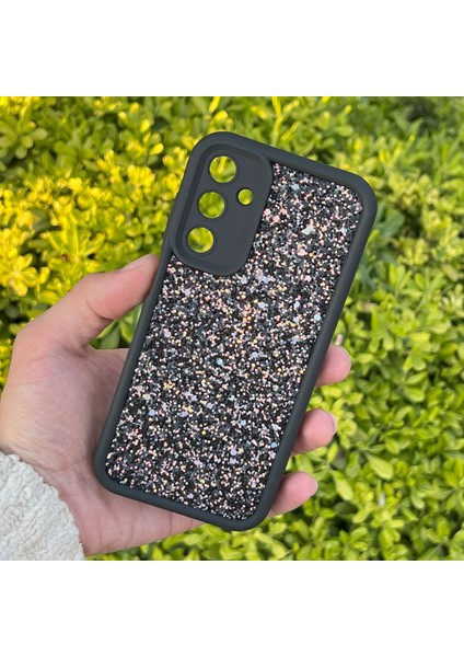 Samsung Galaxy A15 Kılıf Taşlı Işıltılı Darbe Önleyici Silikon