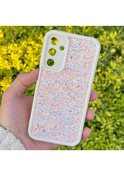 Samsung Galaxy A15 Kılıf Taşlı Işıltılı Darbe Önleyici Silikon