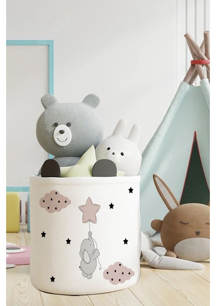 Gri Fil Çocuk ve Bebek Odası Düzenleyici Oyuncak Veya Kirli Sepeti TLAS-133 fiyatları