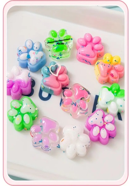3 Adet Oyuncak Mini Squishy Kedi Patisi 4cm Sukuşi Pati Pullu Pati Eğlenceli Oyun modelleri