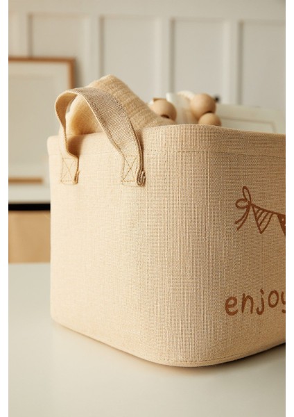 Çocuk Odası Jüt Keten Oyuncak Düzenleyici Çok Amaçlı Kirli Sepeti, Saklama Sepeti indirimleri