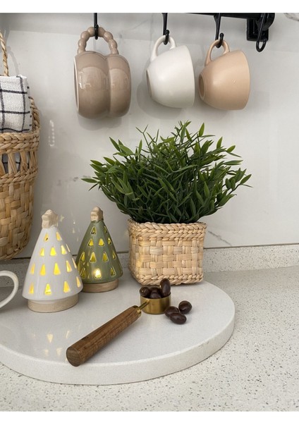 Hasır Sepet / Saksılık - Çiçeklik Sepet / Mutfak Duvar Dekoraysonu Çok Amaçlı Hasır Sepet