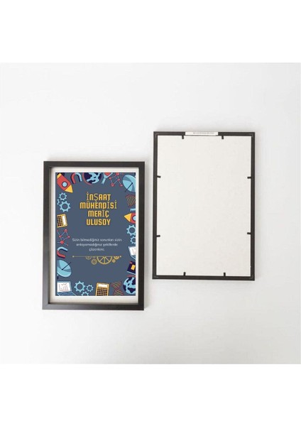 Mühendilerine Özel Yazılı Çerçeve 20 x 30 modelleri