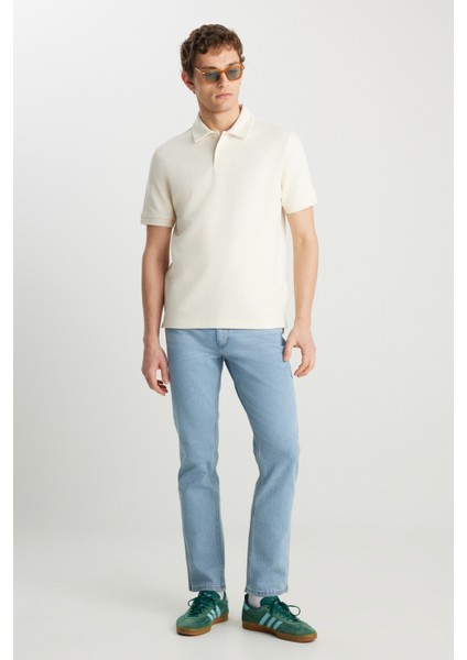 Regular Fit Normal Kesim Ekru Polo Yaka Tişört modelleri