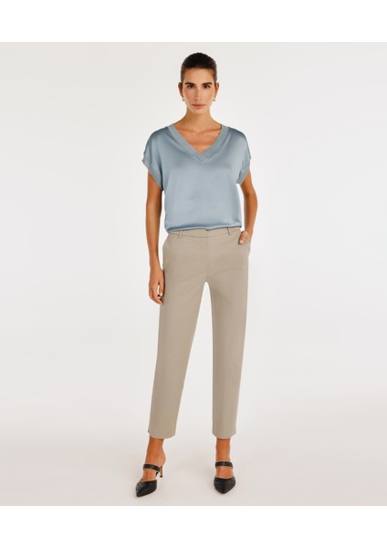 Düz Kesim Bilek Hizası Pantolon