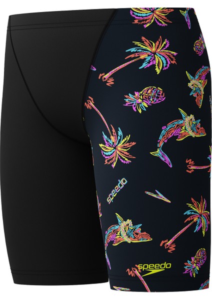 Siyah Erkek Çocuk Yüzücü Mayosu 8-00316118121-SPEEDO Alv Leg V Cut modelleri