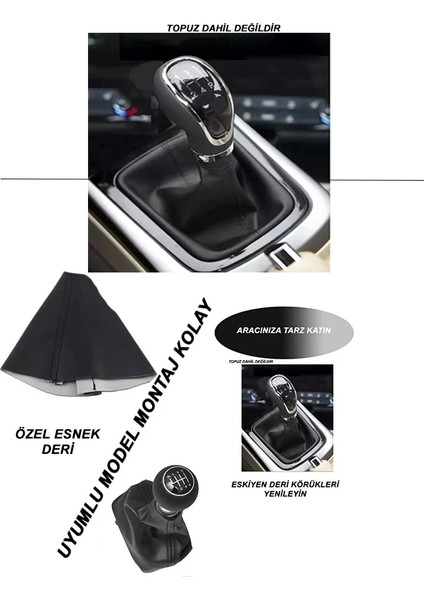 Opel Grandland x Uyumlu Oto,araç Vites Körüğü Siyah Dikiş