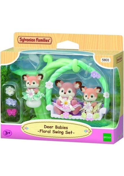5801 Sylvanian Families Geyik Bebekler ve Çiçekli Salıncak Seti +3 Yaş