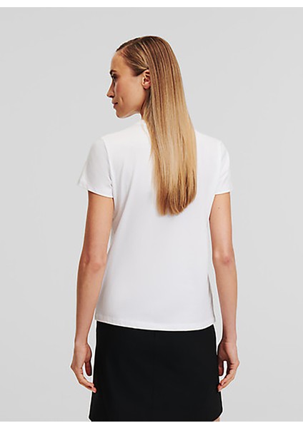 Bisiklet Yaka Düz Beyaz Kadın T-Shirt A1W17019 fiyatları