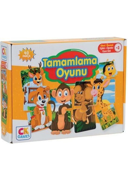 Eğitici Oyun Tamamlama Oyunu Puzzle 40 Parça