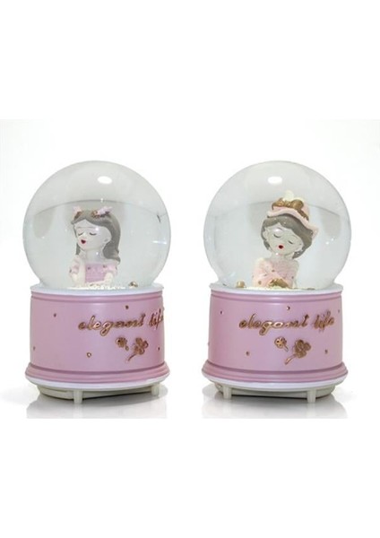 Kar Küresi Işıklı Müzikli 13 cm No 2