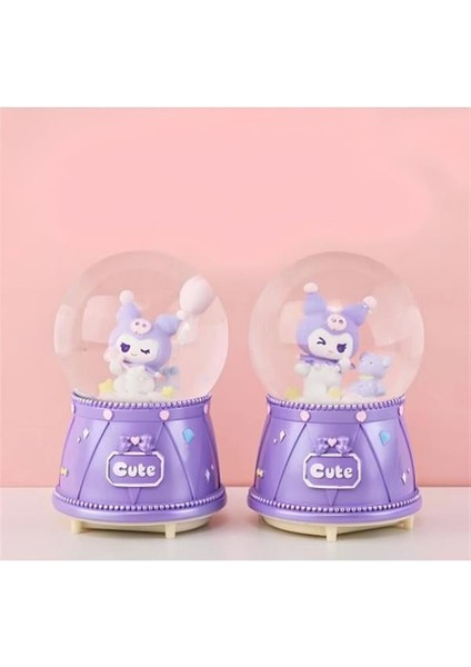 Kuromi Işıklı Müzikli Kar Küresi Orta Boy Model 3