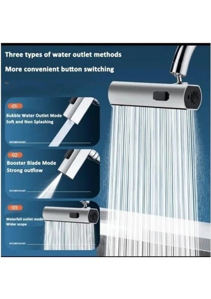 360 Derece Döner Musluk Başlığı