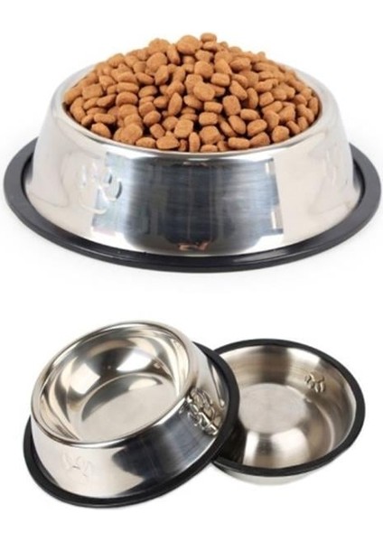 Paslanmaz Çelik Metal Mama Kabı 22 Cm.
