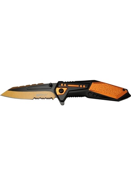 4171 Turuncu Kamp Çakı 21CM - Yarı Otomatik, Testere Detaylı