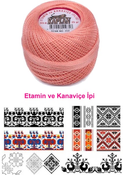 Etamin ve Kanaviçe Ipi 8 No Kod/renk: 352 - Royaleks