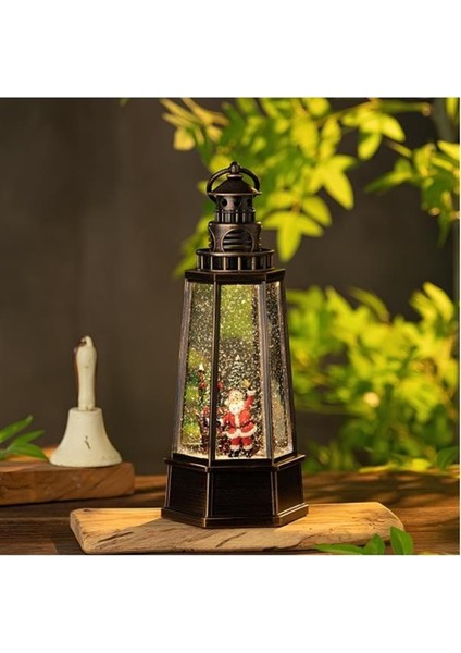 Yılbaşı Temalı Işıklı Müzikli Kar Küresi Model 5