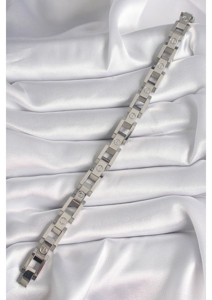 316L Çelik Gümüş Renk Unisex Bileklik - TJ-BB6498