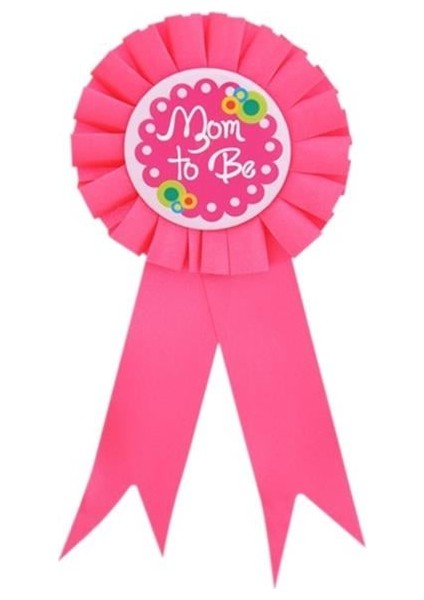 Mom To Be Yazılı Rozet Pembe Renk