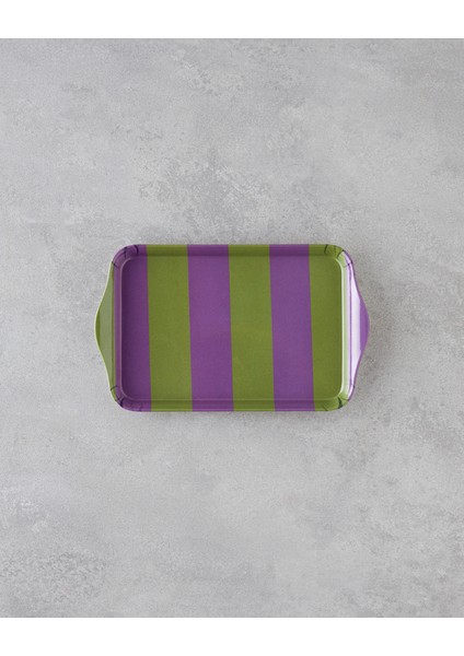 Boldband Melamin Tepsi 23X14 cm Yeşil-Mor