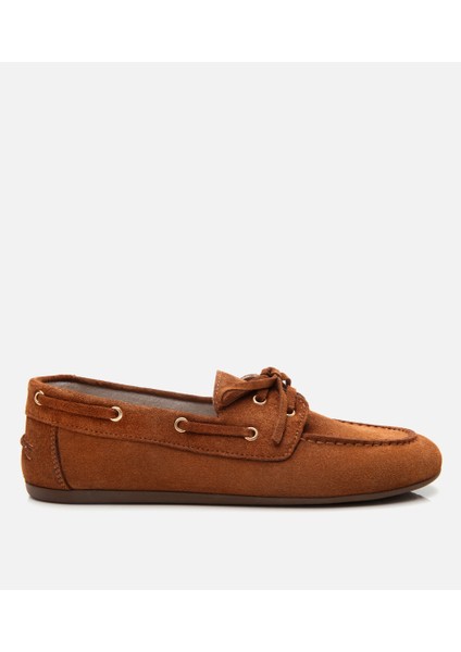 01AYH310870A370 KADIN Deri Taba Bağcıklı Günlük Loafer
