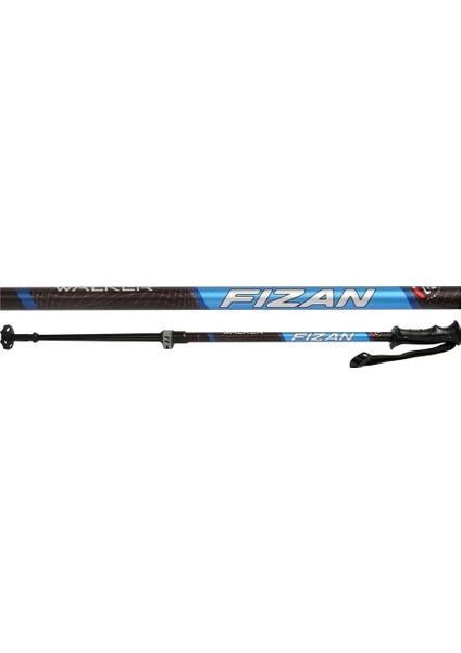 Fizan Walker 2 Section Çiftli Pole Baton-Mavi