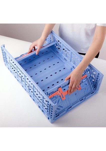 604018 Maxibox Konforlu Kilit Baby Blue Katlanabilir Kasa