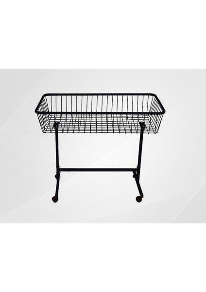 Tekerlekli 60X110 Siyah Boyalı Sepet