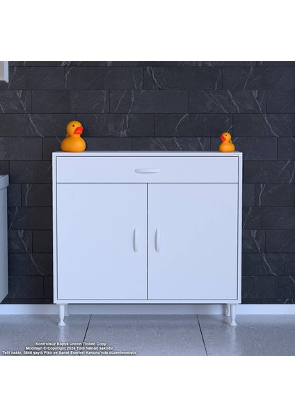 90 x 88 x 32,5 Cm’lik 1 Çekmece 1 Kapak 3 Raf 4 Göz Raf,organizatör Mutfak Dolabı Çok Amaçlı Dolap