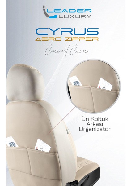 hyundai Elantra Uyumlu Lüx Deri Detaylı Oto Koltuk Kılıfı Ön Arka Takım Venüs Bej Auto Good Store fırsatları