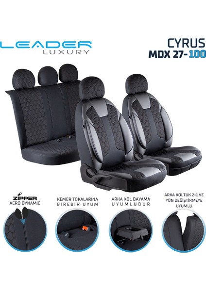 Subaru Xv Uyumlu Lüx Deri Detaylı Oto Koltuk Kılıfı Ön Arka Takım Venüs Tam Siyah Autogoodstore