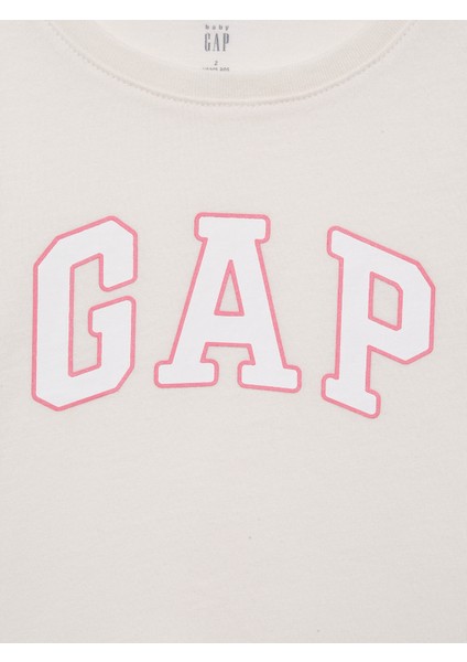 Kız Bebek Bej Gap Logo T-Shirt