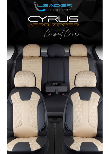 Audi A8 Serisi Uyumlu Lüx Deri Detaylı Oto Koltuk Kılıfı Ön Arka Takım Venüs Bej Siyah Auto Good Store indirimleri