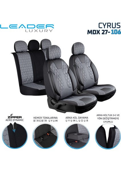 Bmw X1 Uyumlu Lüx Deri Detaylı Oto Koltuk Kılıfı Ön Arka Takım Venüs Füme Autogoodstore fiyatları