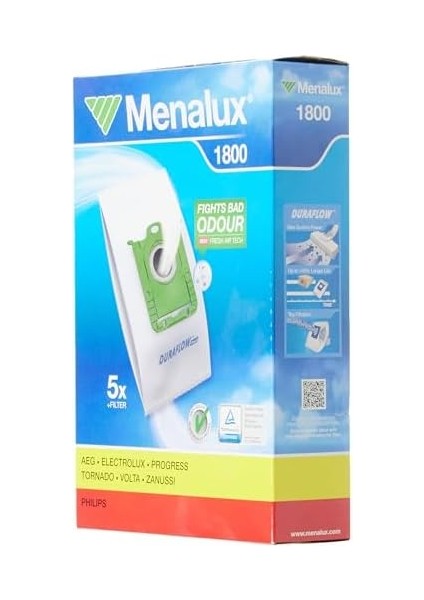 1800, 5 Staubbeutel, Duraflow Fresh Mit Anti-Odour, Passend U.a. Für S-Bag, Ultrasilencer, Classicsilence, Asp 71, Apf 61, Essensio, Ergoclassic, Us, Acs, Aeo, Ap