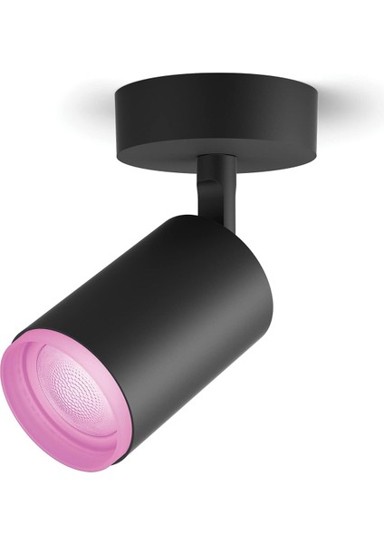 Hue Fugato Single Spot Lamba, Akıllı LED Ampul Ile, Siyah, 1X5.7W 230V